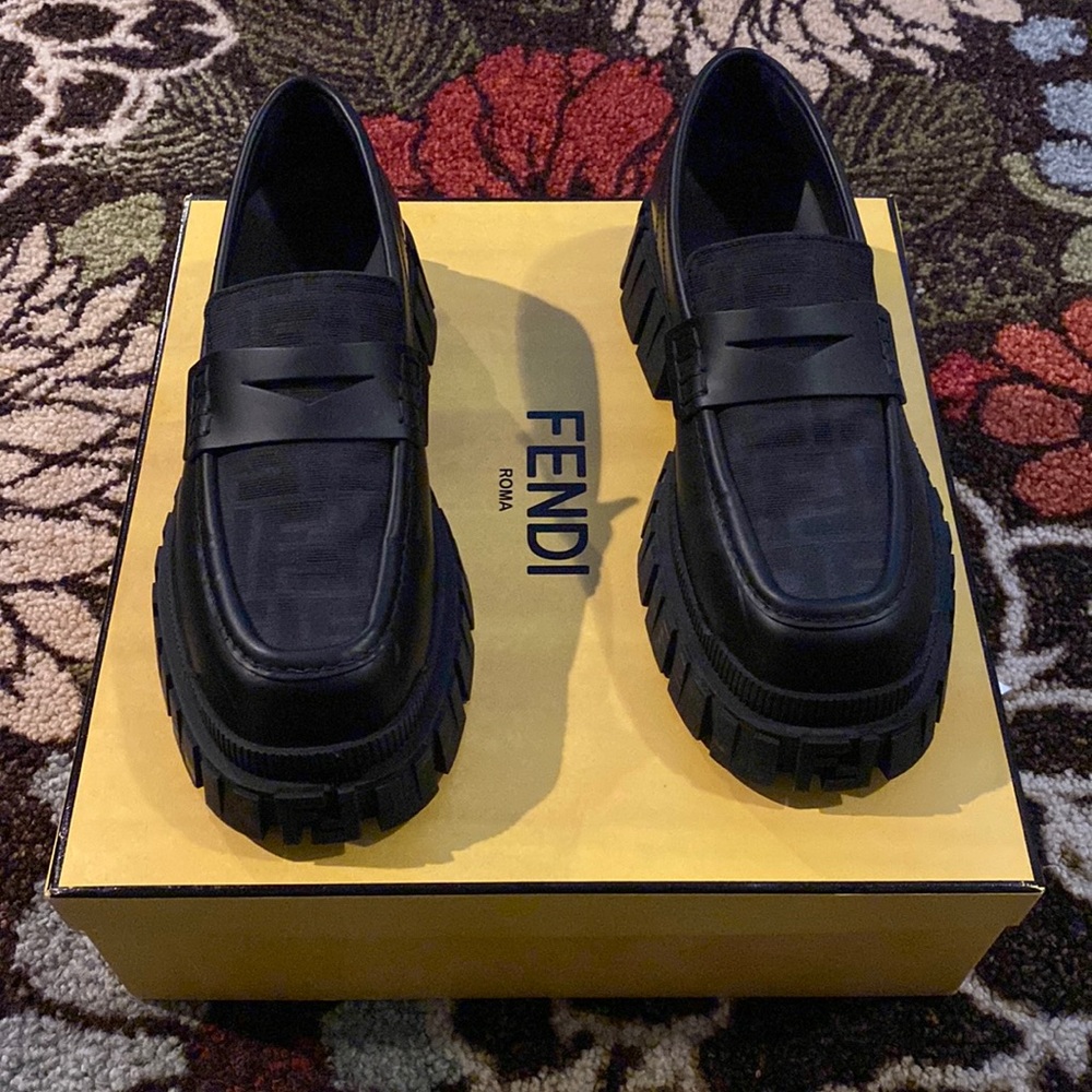 Fendi Chunky sole loafers